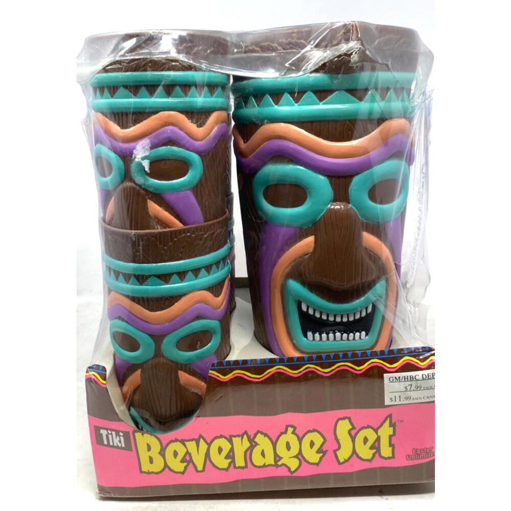 Vintage Tiki Luau, Beverage Set By Easter Unlimited New Parties Fun